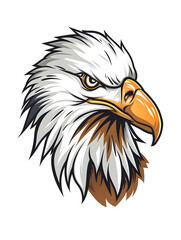 Obraz premium Bald Eagle Head traditional tattoo illustration