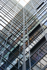 Detail of a glass building and reflections