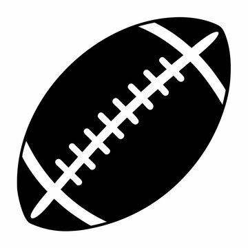 recommend clip art: American football ball icon, Rugby ball icon, Football silhouette, American football ball svg, Sports ball vector illustration, Isolated black and white vector