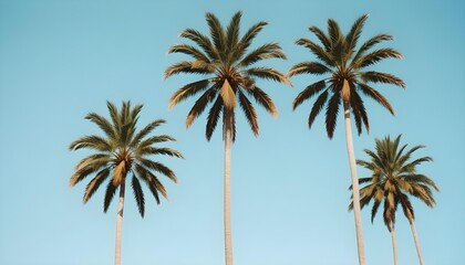 Fototapeta premium palm tree on blue sky