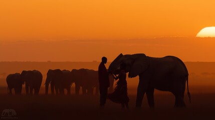 Golden Sunset Safari: Couple's Festival Experience with Elephants and Dancers in Serengeti