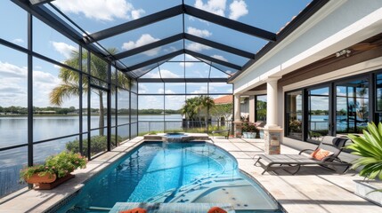 Obraz premium Luxury Poolside Living