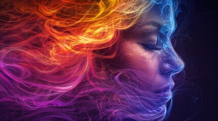 Naklejka premium listening into the fractal void 