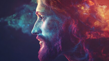A generative AI portrait of Jesus Christ, capturing His serene and compassionate essence.