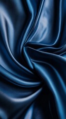 Obraz premium Close-up of blue silk fabric with