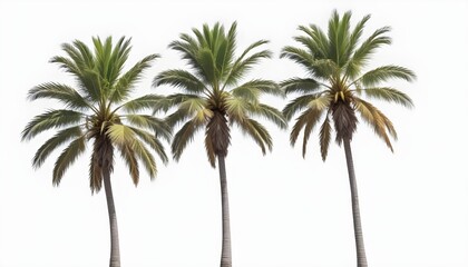 Palm trees against a white background