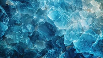 Close-up of Blue Crystal Formation.