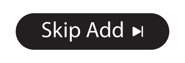 Skip ad button icon on white background. design eps 10