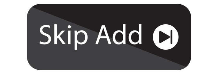 Skip ad button icon on white background. design eps 10