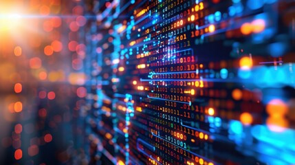 Obraz premium Codec (Coder-Decoder): A tool that encodes data to reduce its size for faster transfer and decodes it upon receipt to restore the original content. 