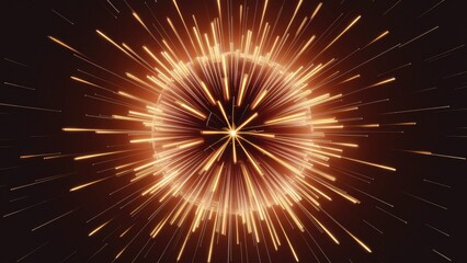 Fototapeta premium Vibrant Light Effects Against Dark Background 3D Rendered Design Ideal for Wallpapers and Presentations