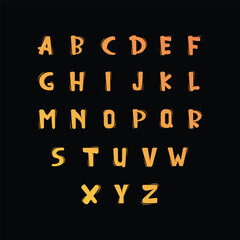 Classic college font. Vintage sport font in american style for football, baseball or basketball logos and t-shirt. Athletic department typeface, varsity style font. Vector