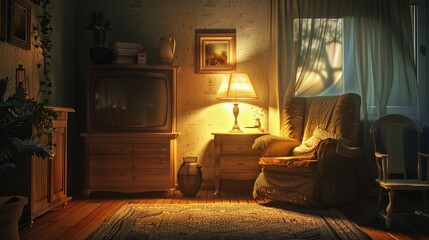 Realistic photo capturing a cozy ambiance with inviting warm lighting for a welcoming atmosphere