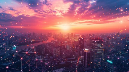 Fototapeta premium Edge Computing: A distributed computing approach that localizes data processing and storage to reduce latency and enhance response times by being closer to data sources. 