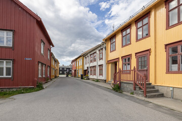 Walk in the streets of Røros, World Heritage city and old copper mining city
