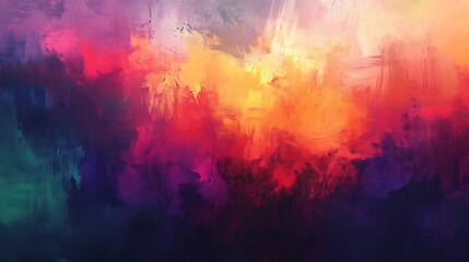 Abstract Painting with Vibrant Colors and Bold Brushstrokes