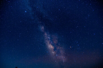 星空：美しい銀河と輝く星々の夜空