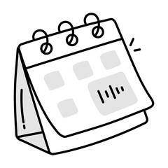 Podcast date doodle style icon 

