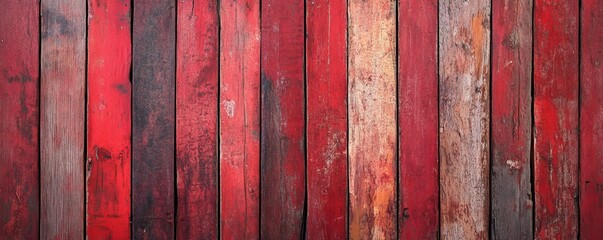 Old red wooden planks texture, rustic background