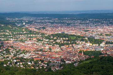 Fototapeta premium City views of Stuttgart from a high Overlook, Stuttgart, Germany