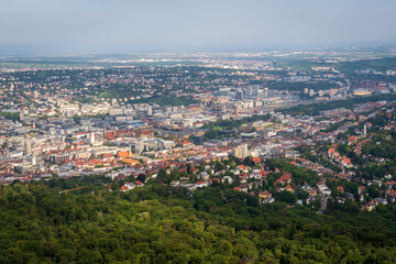 Obraz premium City views of Stuttgart from a high Overlook, Stuttgart, Germany