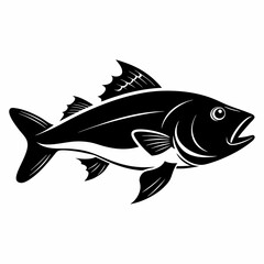 Cod fish Black silhouette