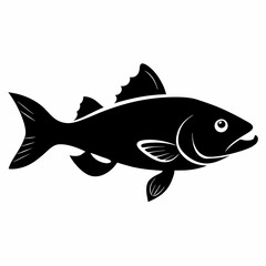 Cod fish Black silhouette