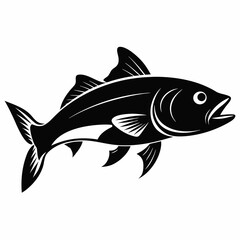 Cod fish Black silhouette