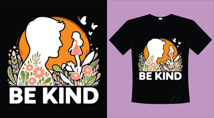 be kind calligraphy typography t shirt design