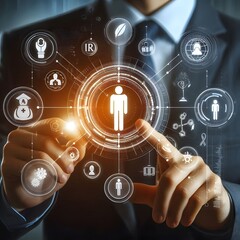 Fototapeta premium Comprehensive HR Management Technology Solutions for Streamlined Workforce Management and Talent Development