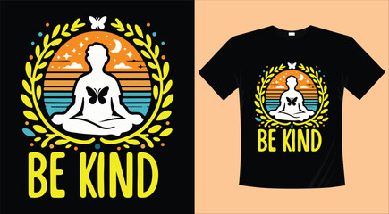 be kind calligraphy typography t shirt design