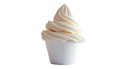 Fresh cream isolated on transparent background