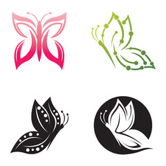 Butterfly logo template vector icon design