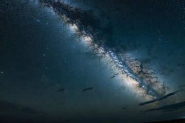 Night Sky Filled with Stars and Milky Way