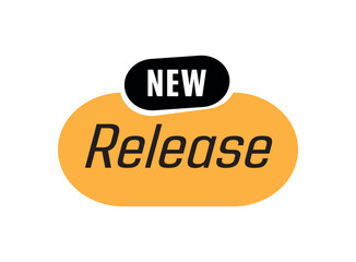 new release text warning and information sign