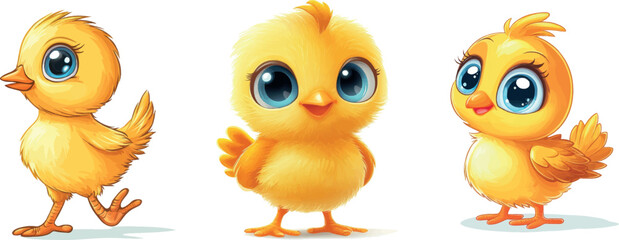 Obraz premium Baby chick isolated on white