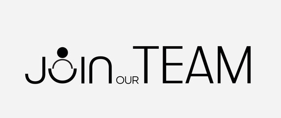 join our team text information sign	