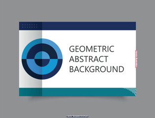 Fototapeta premium Landing with a circle. Use for keynote template background, brochure design, website slider, landing page, annual report, company profile, portfolio. Vector illustration.