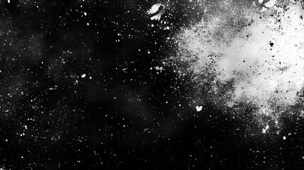 Obraz premium Dark black white grainy background, noise texture grunge gradient abstract banner header poster cover backdrop design 