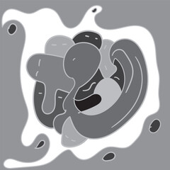 Cute doodle of sea creature