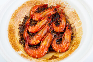 Chinese food: Soy sauce baked shrimp