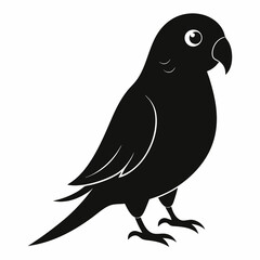 Parakeet Black silhouette