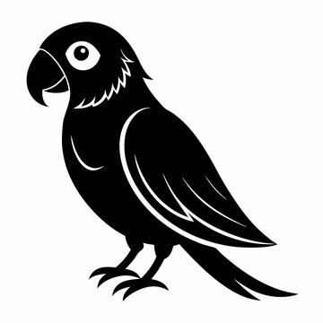 recommend clip art: Parakeet Black silhouette