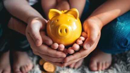 The yellow piggybank