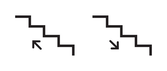 up down stairs icon information sign © pamuk
