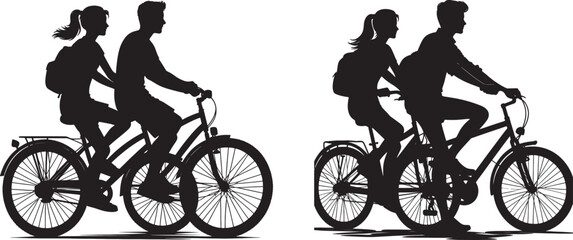 Bi cycle vector art illustration on white background
