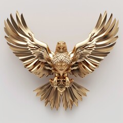 Fototapeta premium Golden Eagle Wings Spread.