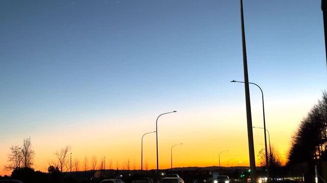 Beautiful sunset view in East Auckland, New Zealand