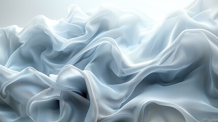 Fototapeta premium Abstract flowing lines in light grey on a white background.