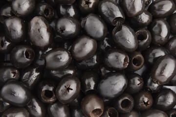 background of black olives